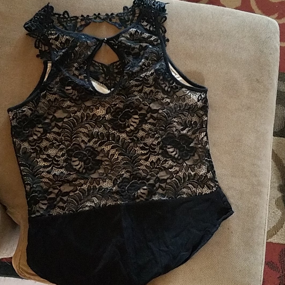 Black lace bodysuit